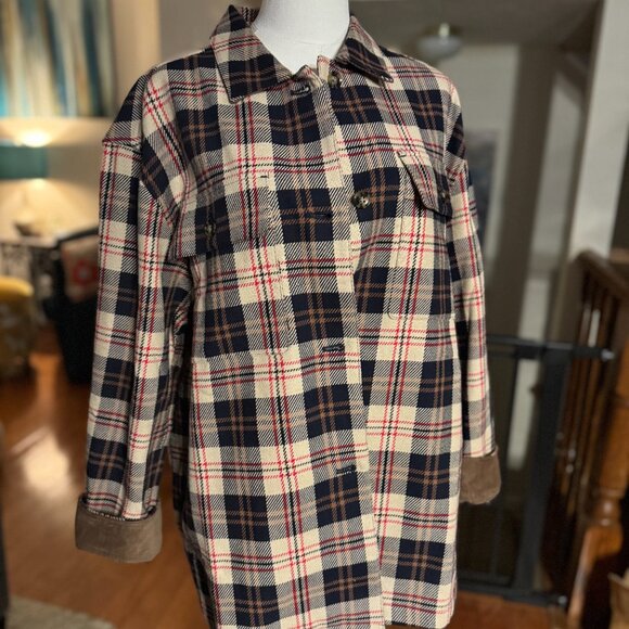 Tuckernuck Cream Plaid Platt Ranch Jacket, Large, NWT - Picture 4 of 14